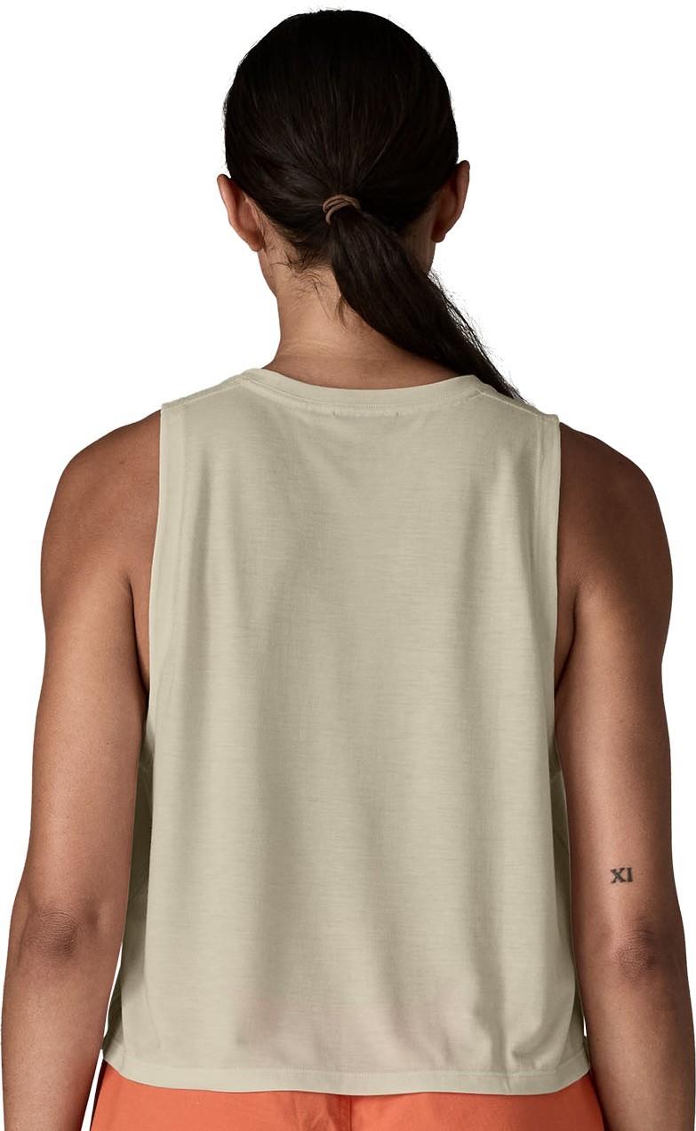 Capilene Cool Trail Cropped Tank - Womens - dyno white 1