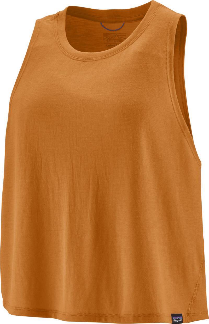 Capilene Cool Trail Cropped Tank - Womens - golden caramel 1