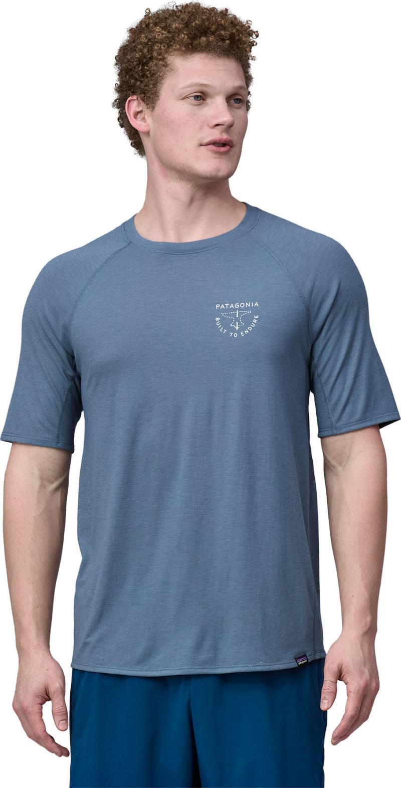 Capilene Cool Trail Graphic Shirt - Mens - Forge Mark Crest / Utility Blue 2