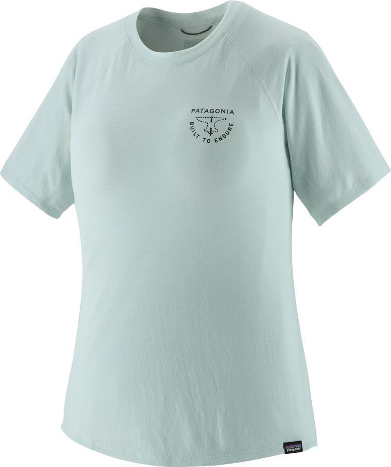 Capilene Cool Trail Graphic Shirt - Womens - Forge Mark Crest / Wispy Green 1