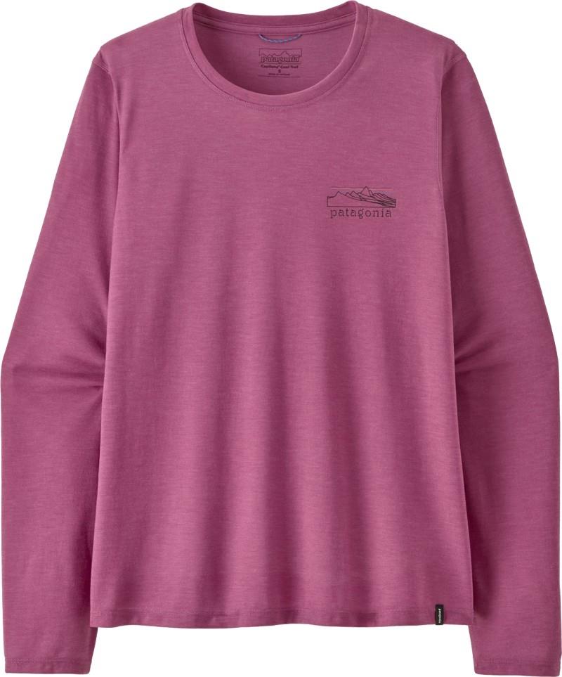 Capilene Cool Trail LS Shirt - Stratapeaks - Womens - faded magenta 1