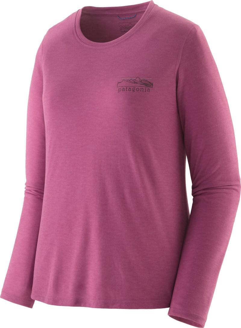 Capilene Cool Trail LS Shirt - Stratapeaks - Womens - faded magenta 1
