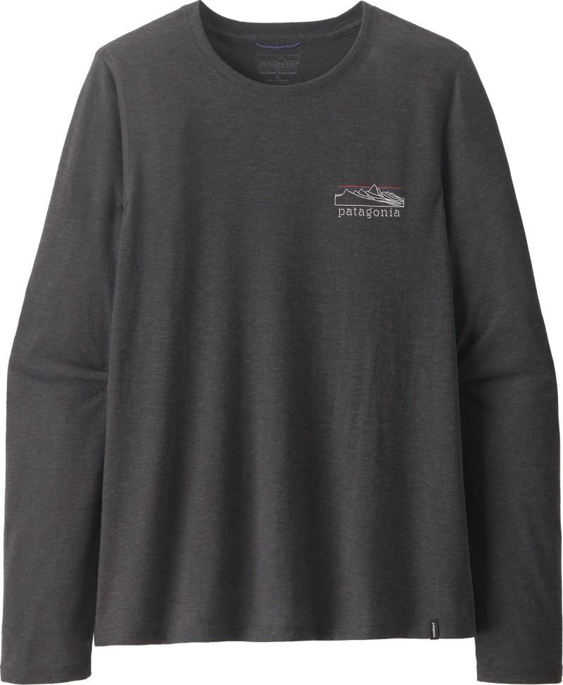 Capilene Cool Trail LS Shirt - Stratapeaks - Womens - ink black 1