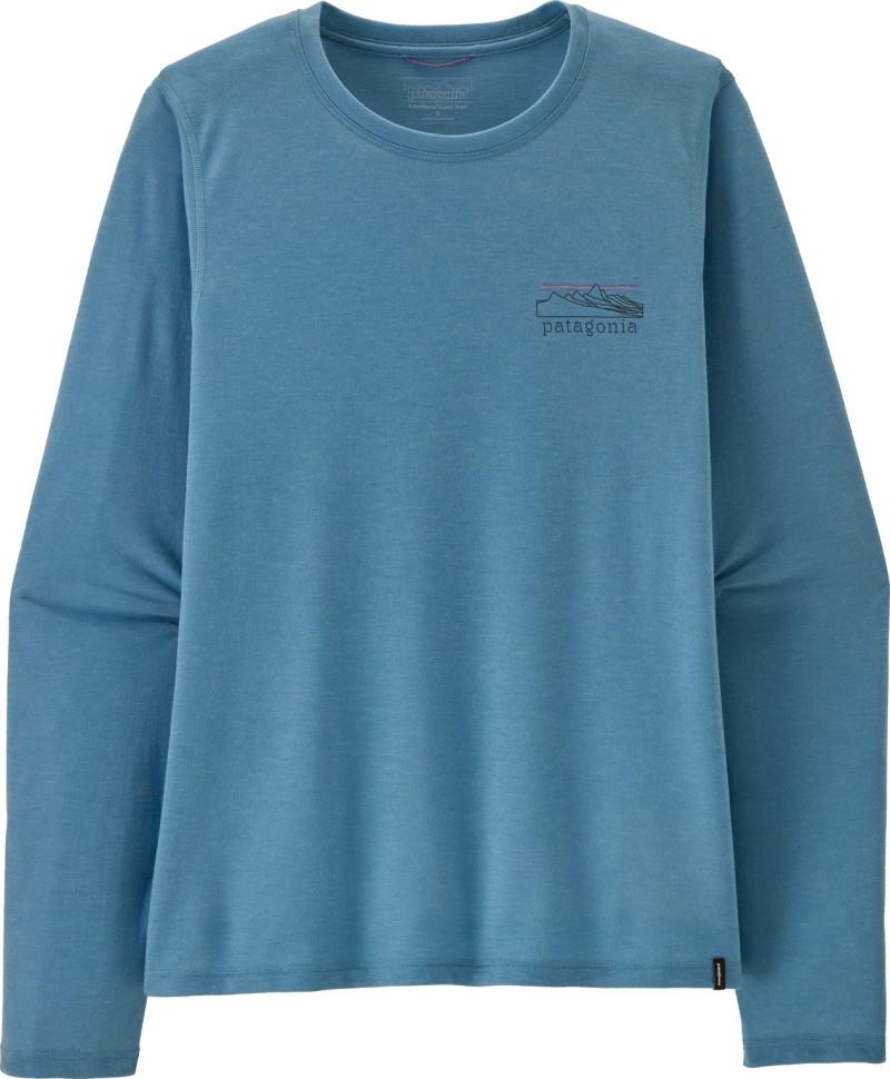 Capilene Cool Trail LS Shirt - Stratapeaks - Womens - shore blue 1
