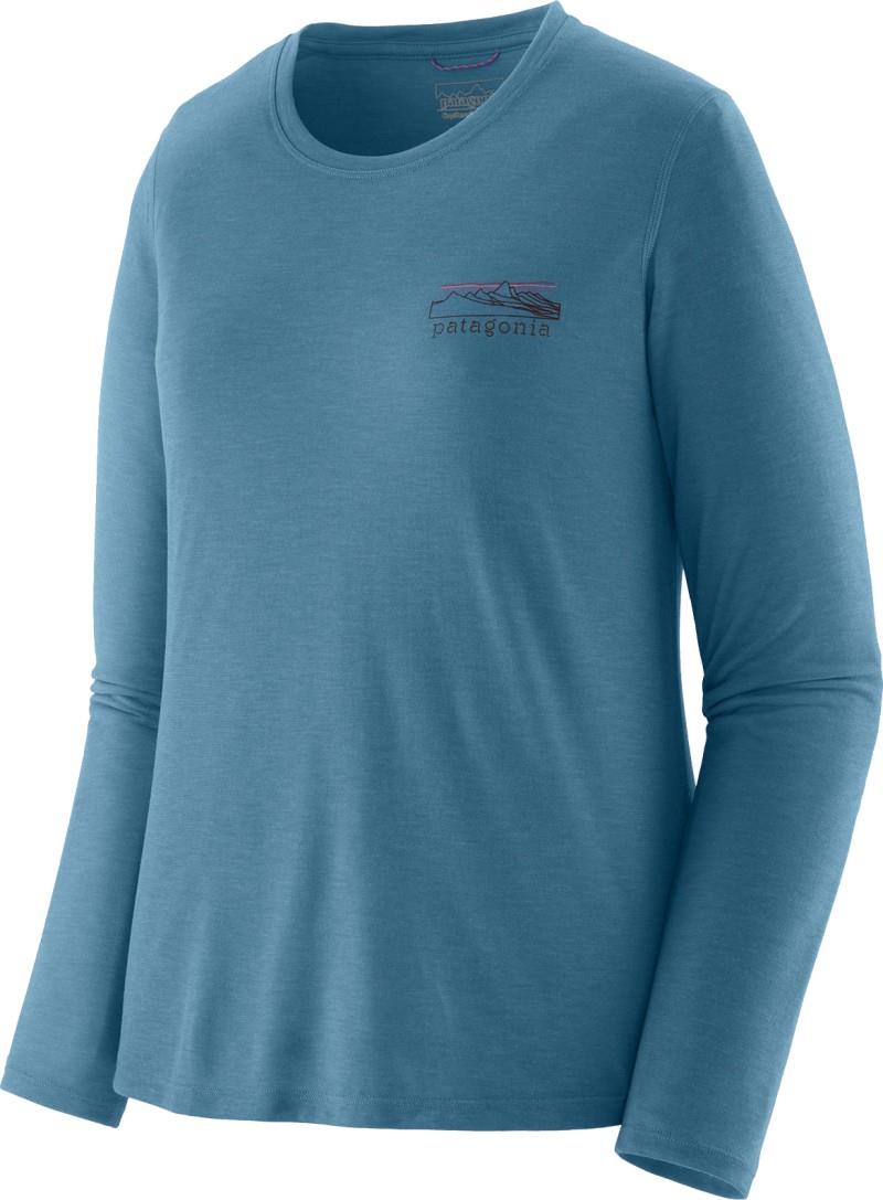 Capilene Cool Trail LS Shirt - Stratapeaks - Womens - shore blue 1