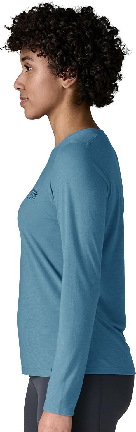 Capilene Cool Trail LS Shirt - Stratapeaks - Womens - shore blue 1