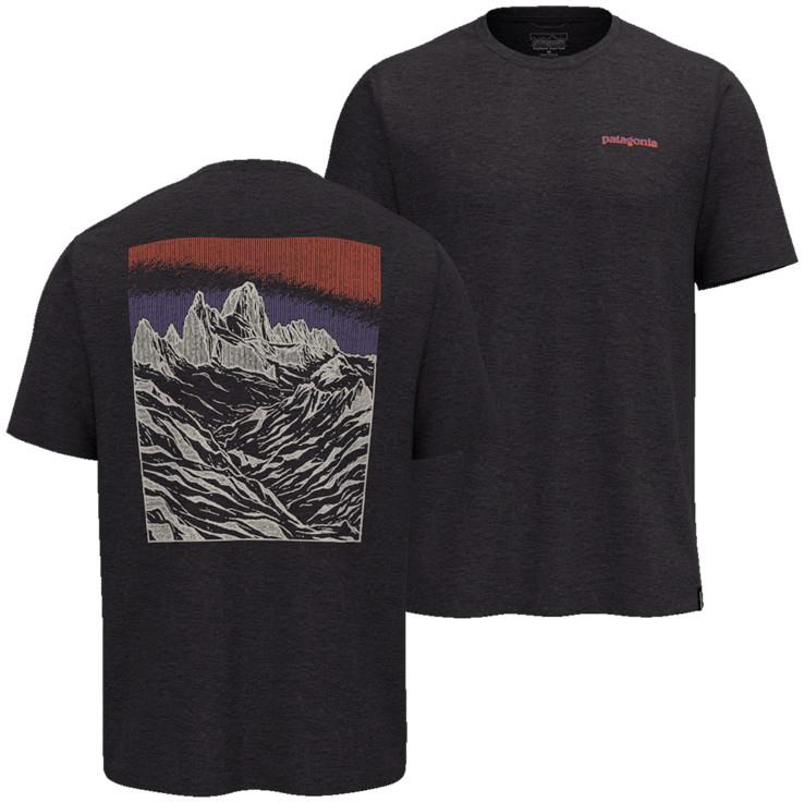 Capilene Cool Trail SS Shirt - Fitz Roy Approach - Mens - ink black 1