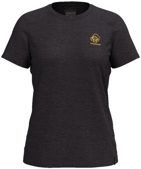 Capilene Cool Trail SS Shirt - Relax Rocks - Womens - ink black 1