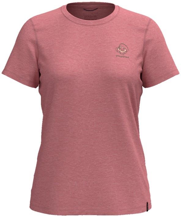 Capilene Cool Trail SS Shirt - Relax Rocks - Womens - spoonbill pink 1