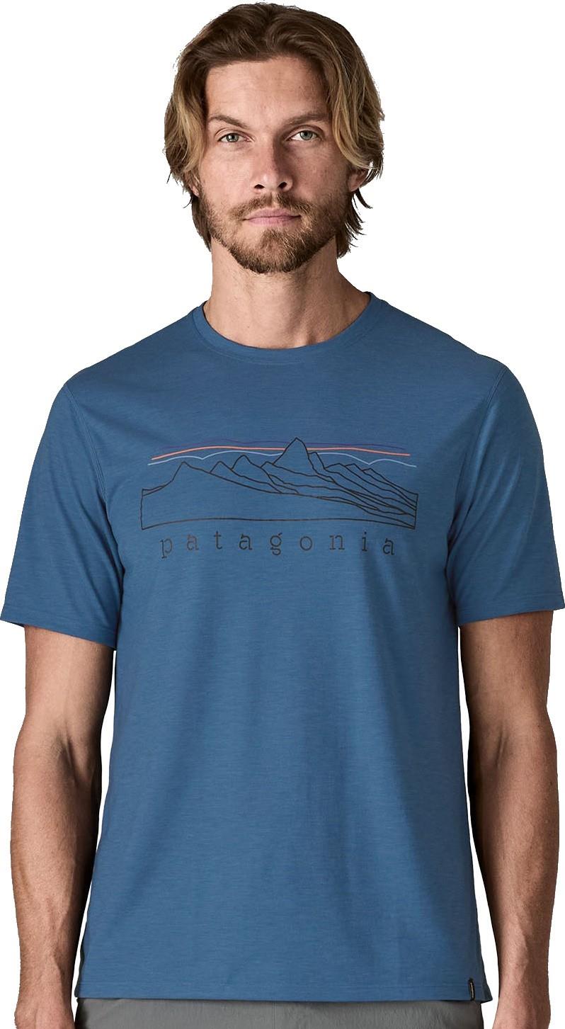 Capilene Cool Trail Shirt - Stratapeaks - Mens - aquatic blue 1