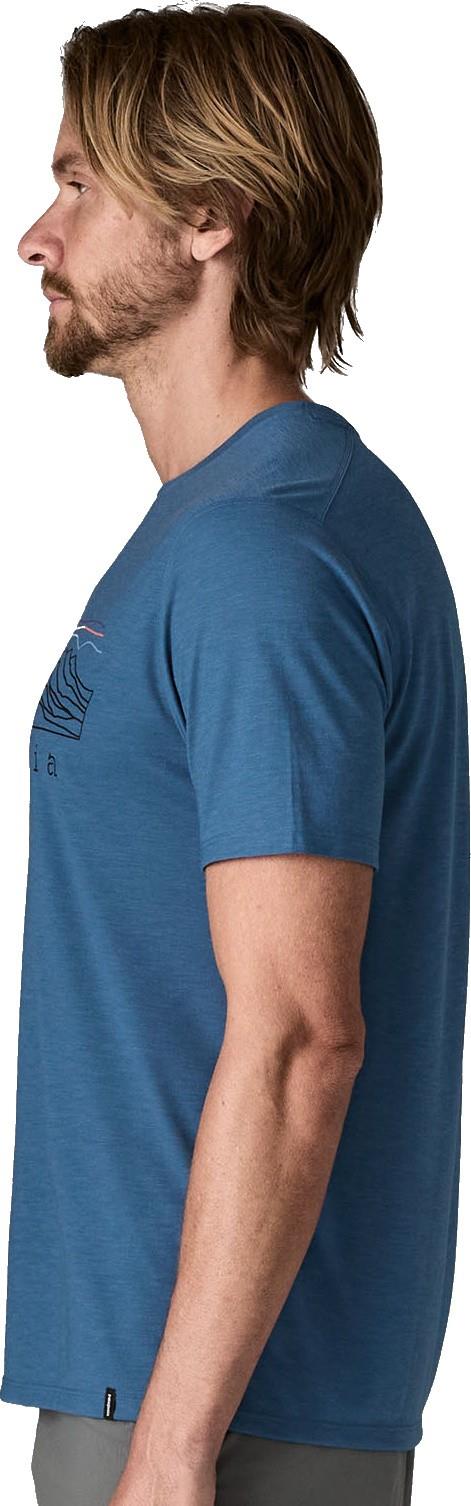 Capilene Cool Trail Shirt - Stratapeaks - Mens - aquatic blue 1