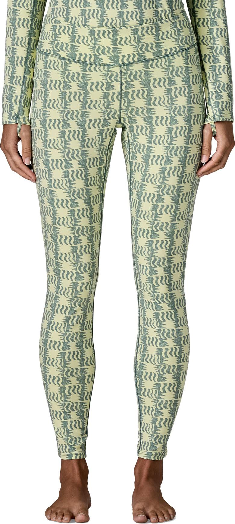Capilene Midweight Bottoms - Womens - sun quilt / blue sage 1