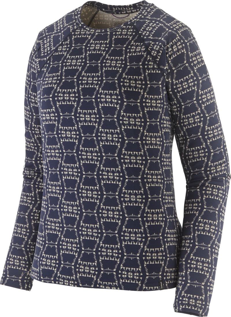 Capilene Midweight Crew - Womens - snowshoe hare / new navy 1