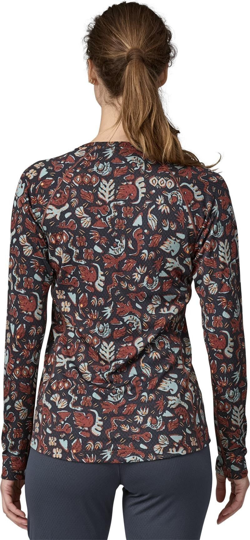 Capilene Midweight LS Crew - Womens - across oceans / dulse mauve 1