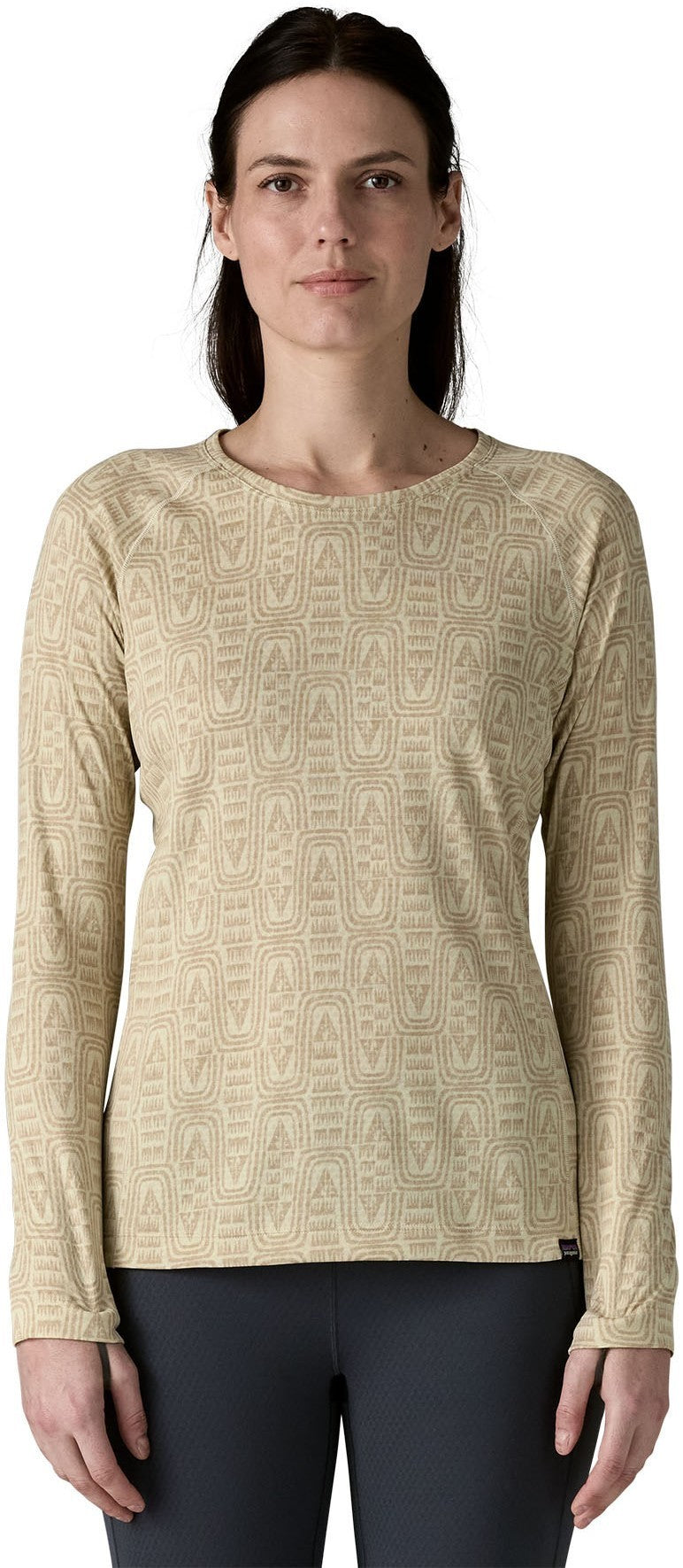 Capilene Midweight LS Crew - Womens - flow / dyno white 1