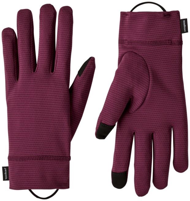 Capilene Midweight Liner Gloves - berry fig 1