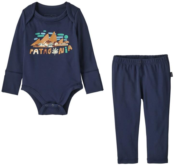 Capilene Midweight Set - Infant - fitz roy foliage / new navy 1