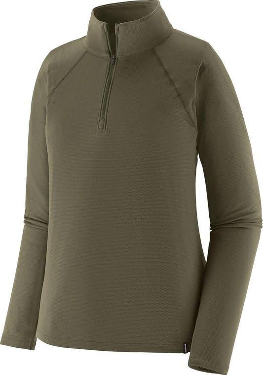 Capilene Midweight Zip Neck - Womens - basin green 1