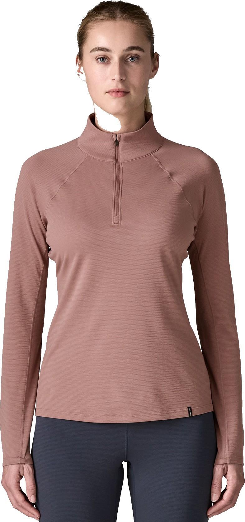 Capilene Midweight Zip Neck - Womens - moonrise taupe 1