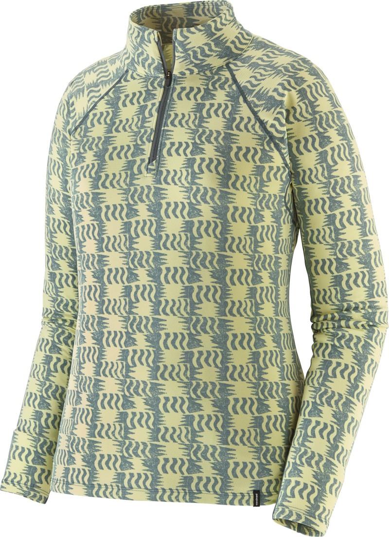 Capilene Midweight Zip Neck - Womens - sun quilt / blue sage 1