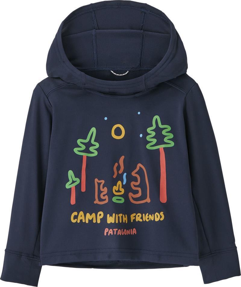 Capilene Silkweight Hoody - Baby - Camp With Friends / New Navy 1