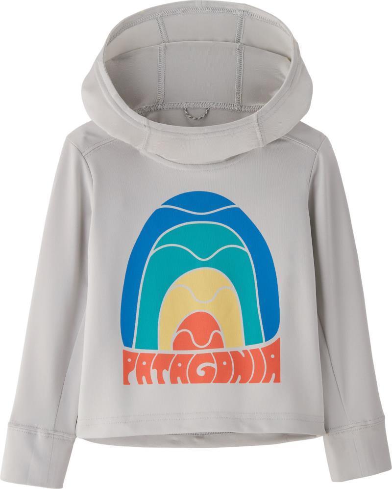 Capilene Silkweight Hoody - Baby - Rainbow Wave / Tailored Grey 1