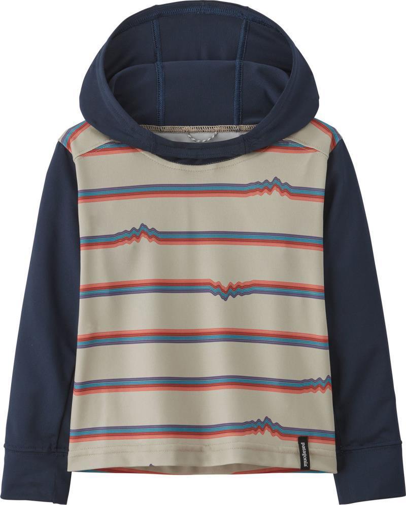 Capilene Silkweight Hoody - Baby - Ridge Rise Stripe Repeat Small / Pumice 1