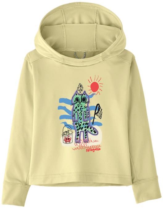 Capilene Silkweight Hoody - Baby - fishermeow / resin yellow 1