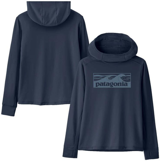 Capilene Silkweight Hoody - Kids - boardshort logo tones / new navy 1