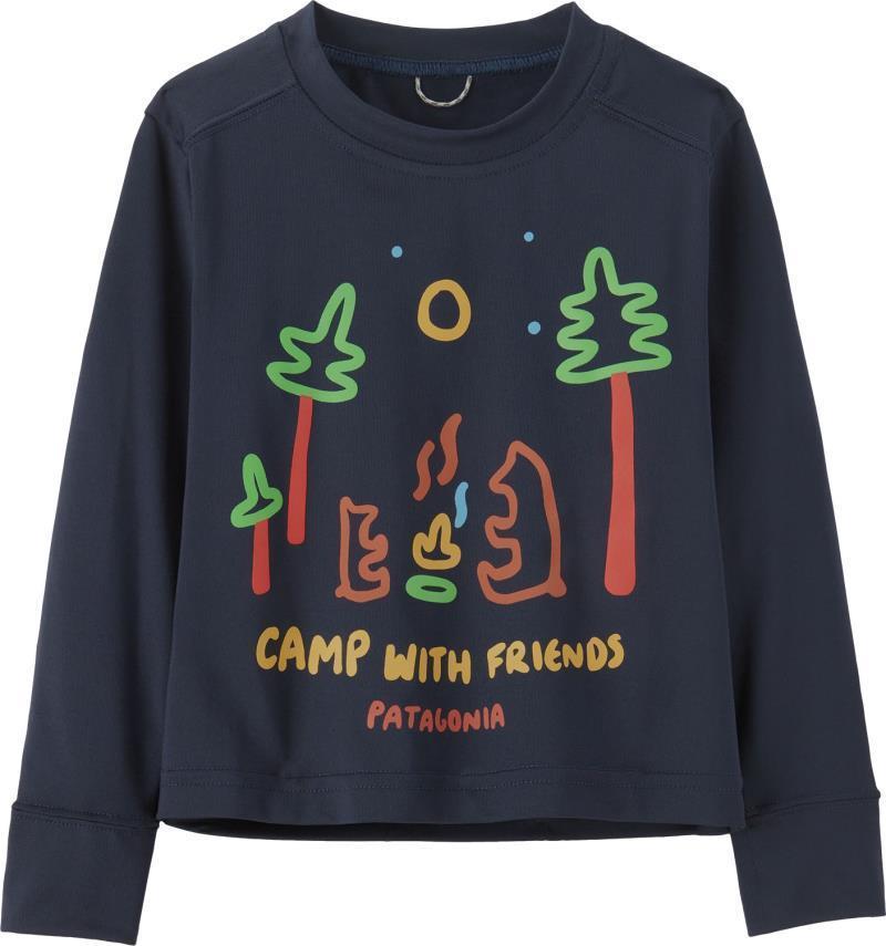 Capilene Silkweight LS T-Shirt - Baby - Camp With Friends / New Navy 1