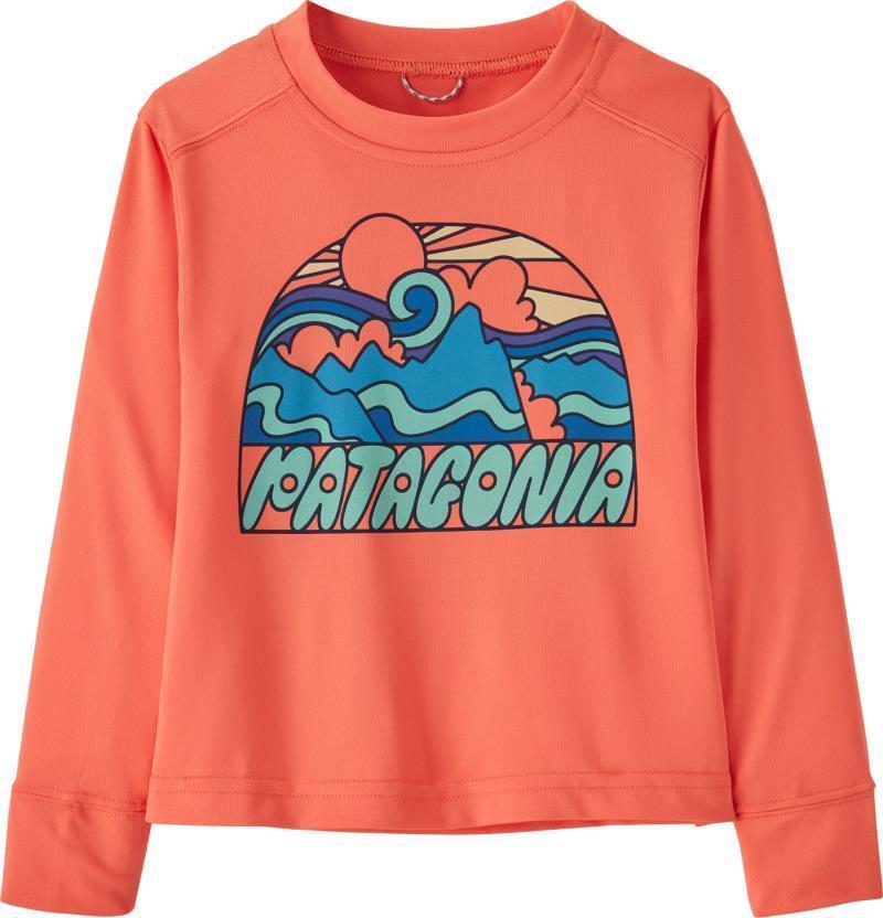 Capilene Silkweight LS T-Shirt - Baby - Fitz Roy Rays / Coho Coral 1
