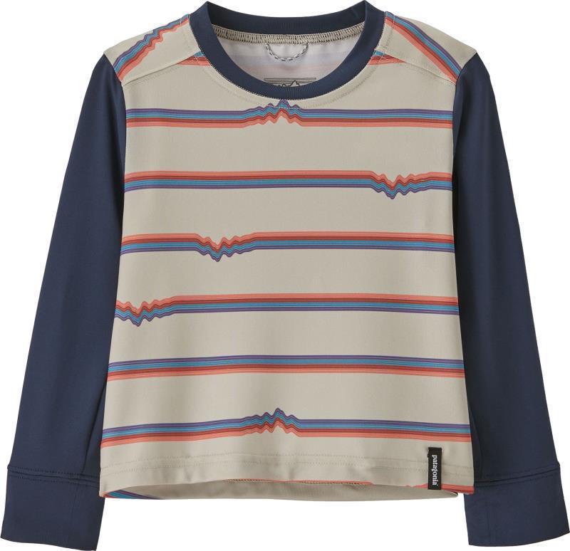 Capilene Silkweight LS T-Shirt - Baby - Ridge Rise Stripe Repeat Small / Pumice 1