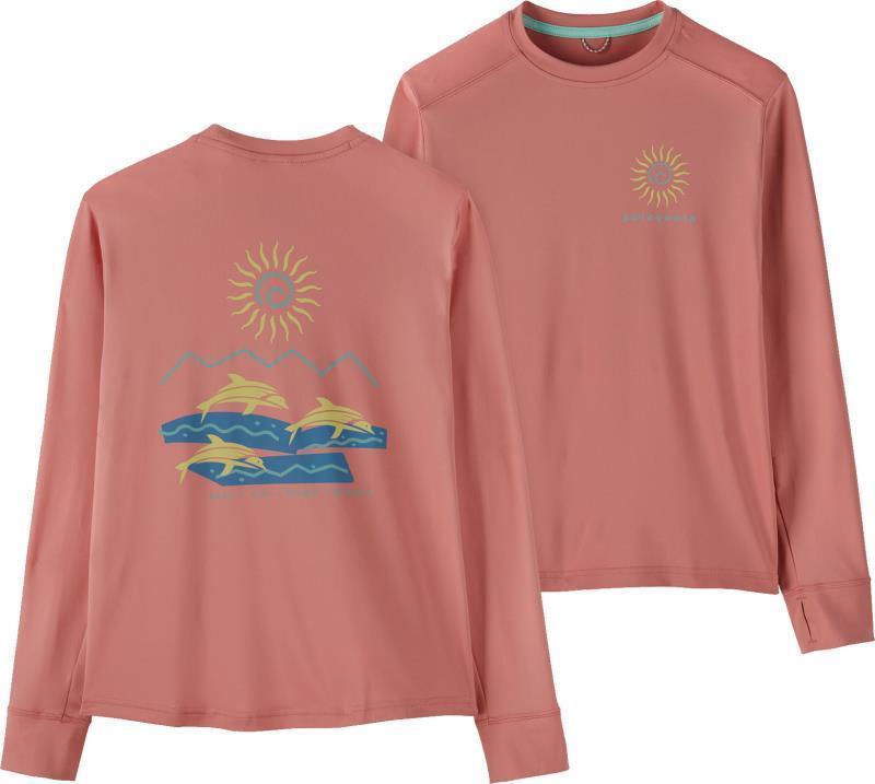 Capilene Silkweight LS T-Shirt - Kids - Planet Pod / Sunfade Pink 1