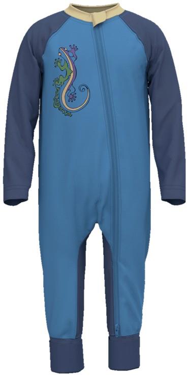 Capilene Silkweight Sun Suit - Infant - fitz gecko / easy blue 1