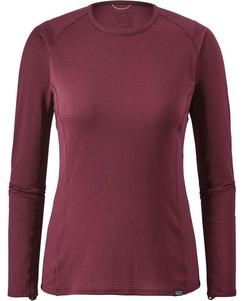 Capilene Thermal Weight LS Crew - Womens - arrow red - dark currant x-dye 1