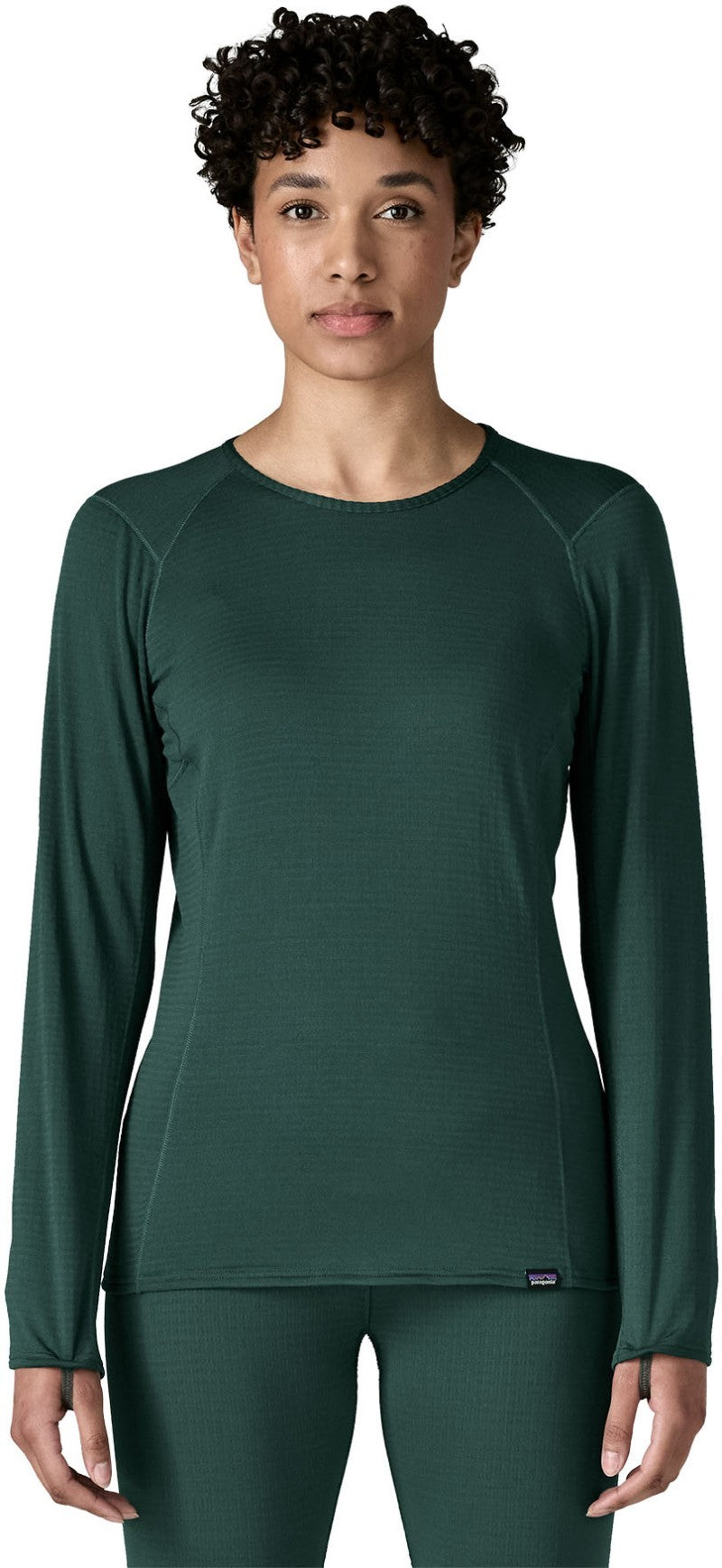 Capilene Thermal Weight LS Crew - Womens - cascade green 1