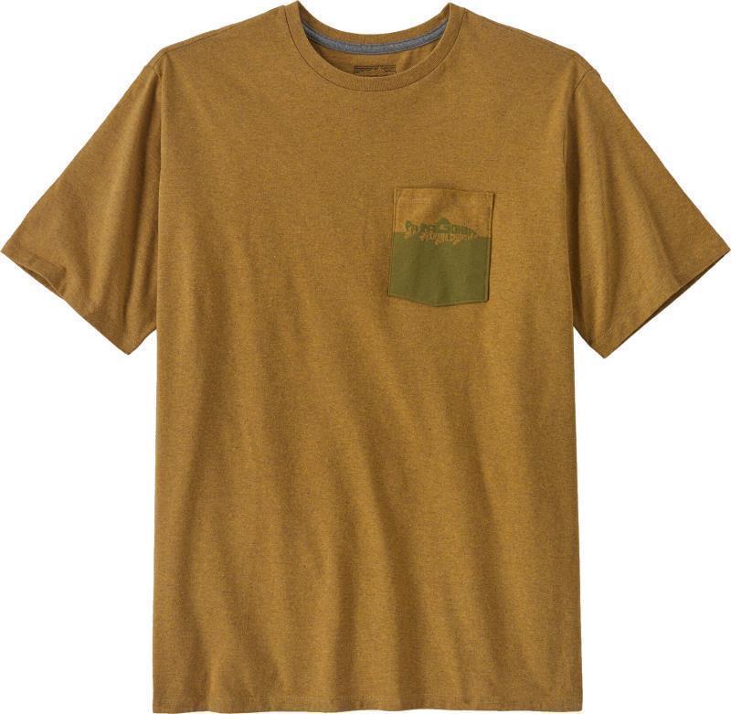 Chouinard Crest Pocket Responsibili-Tee - Mens - Pufferfish Gold 1