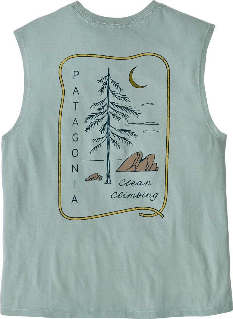 Clean Climb Roots Boxy Organic Tank - Womens - thermal blue 1