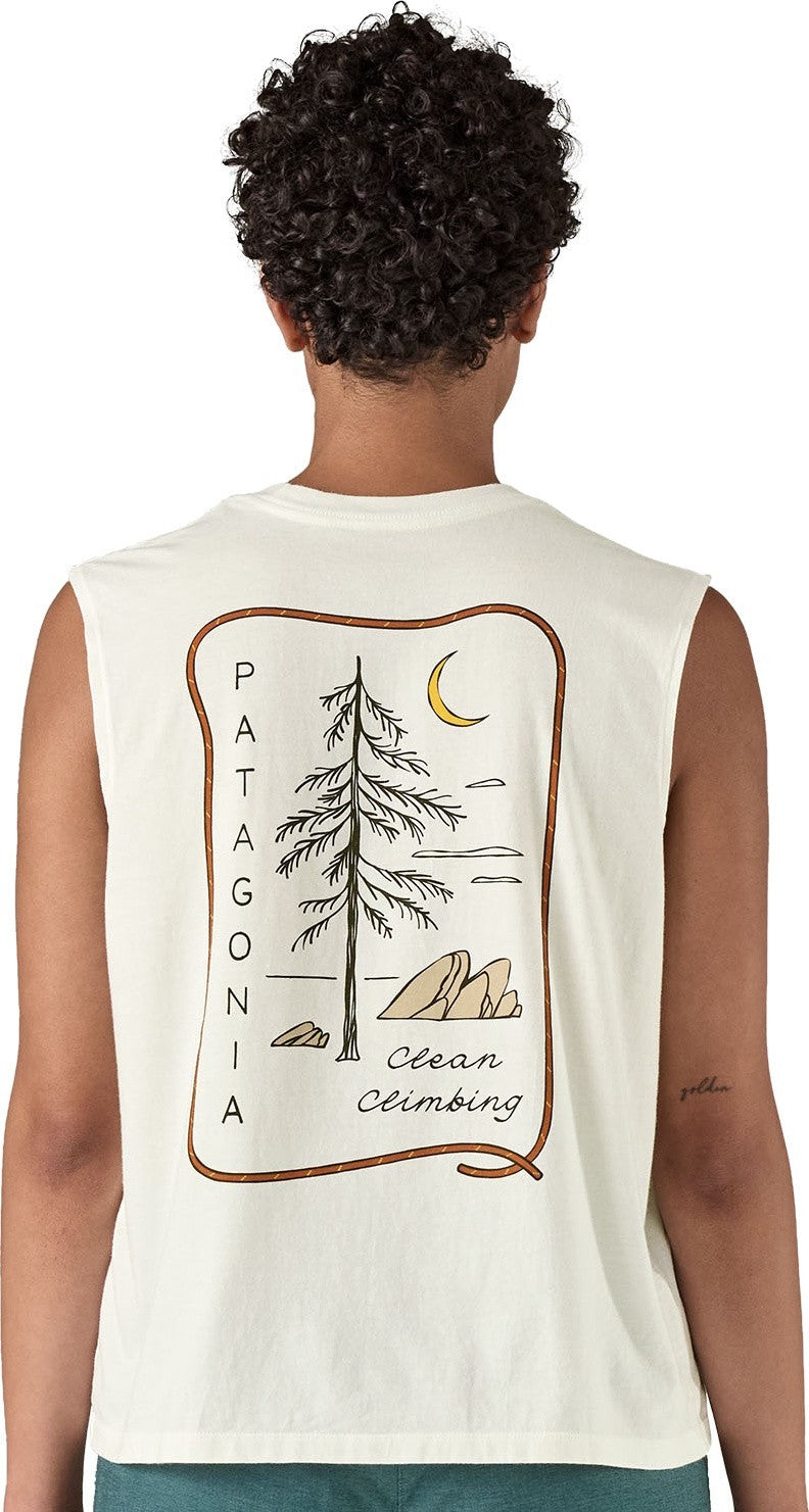 Clean Climb Roots Boxy Organic Tank - Womens - white 1