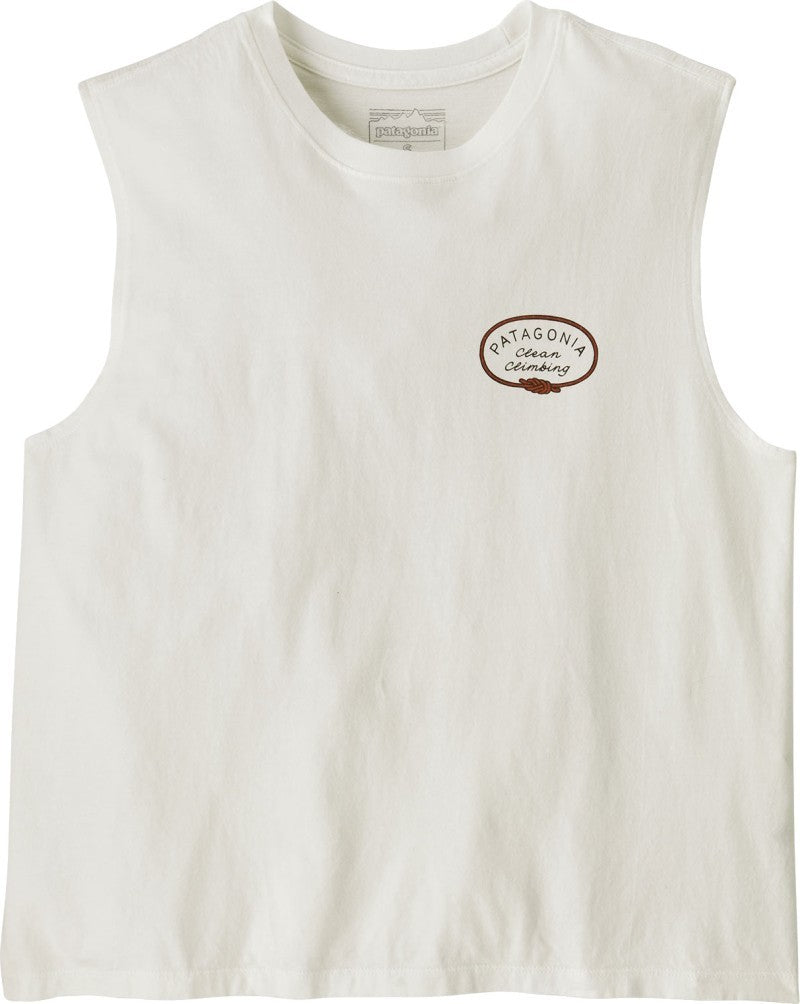 Clean Climb Roots Boxy Organic Tank - Womens - white 1