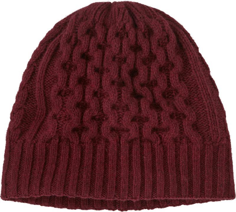 Coastal Cable Beanie - Wax Red 1