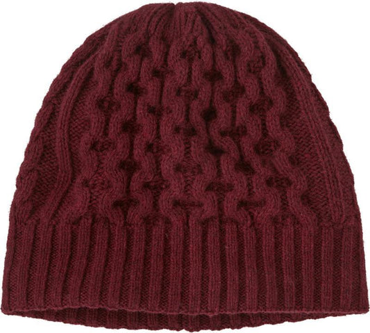 Coastal Cable Beanie - Wax Red 1