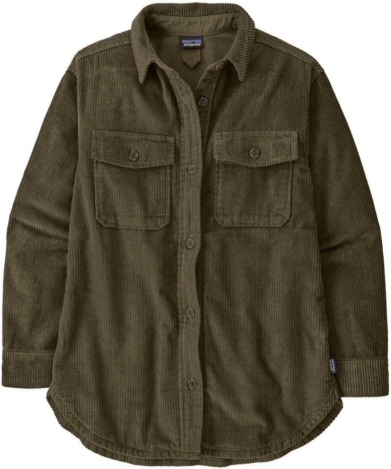Corduroy Overshirt Jacket - Womens - basin green 1