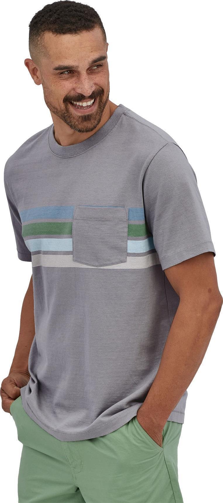 Cotton in Conversion Midweight Pocket Tee - Mens - Santa Cruz Line / Salt Grey 2
