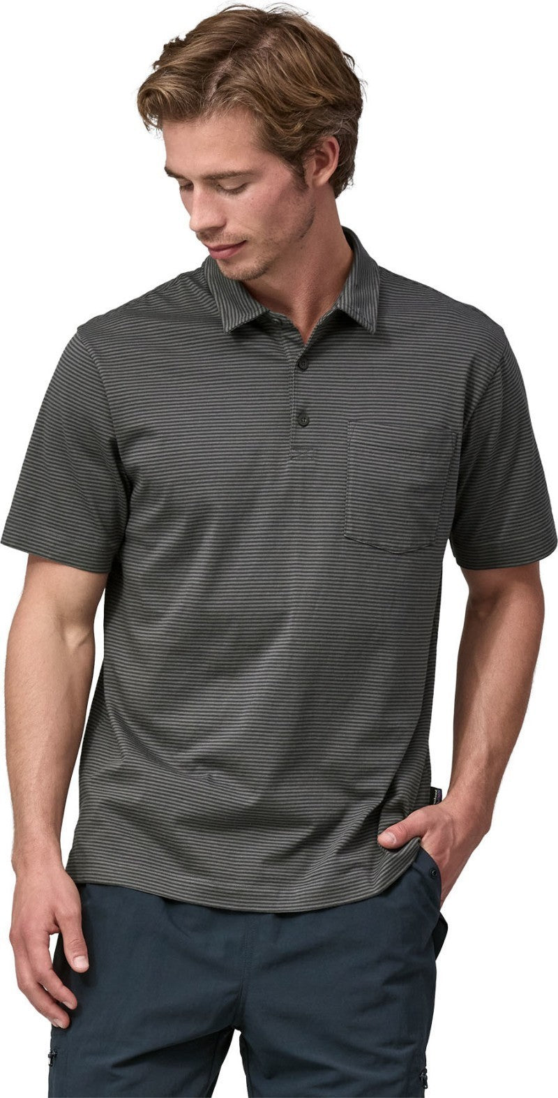 Daily Polo - Mens - fathom stripe / forge grey 1