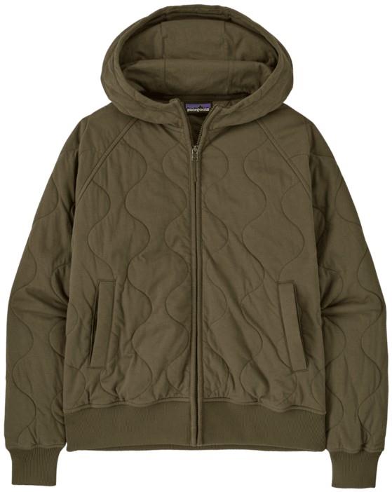 Daily Quilted Hoody - Womens - basin green 1