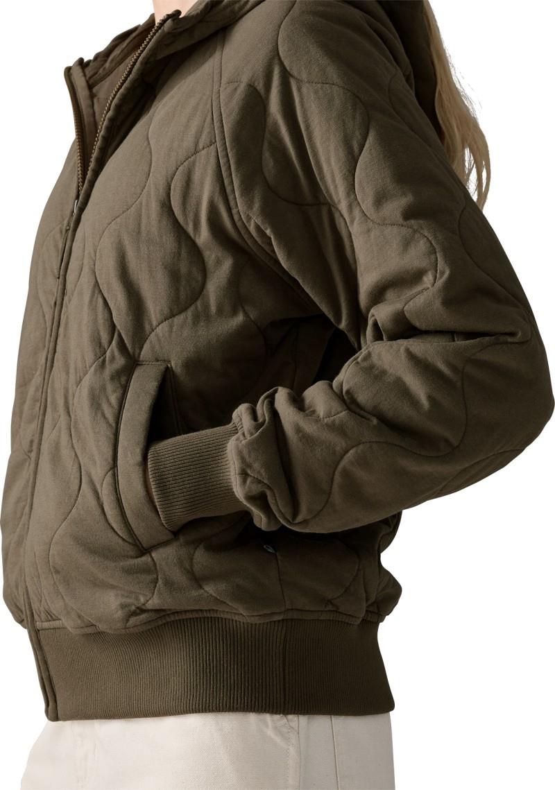 Daily Quilted Hoody - Womens - basin green 1