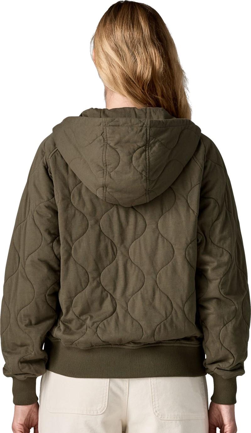 Daily Quilted Hoody - Womens - basin green 1