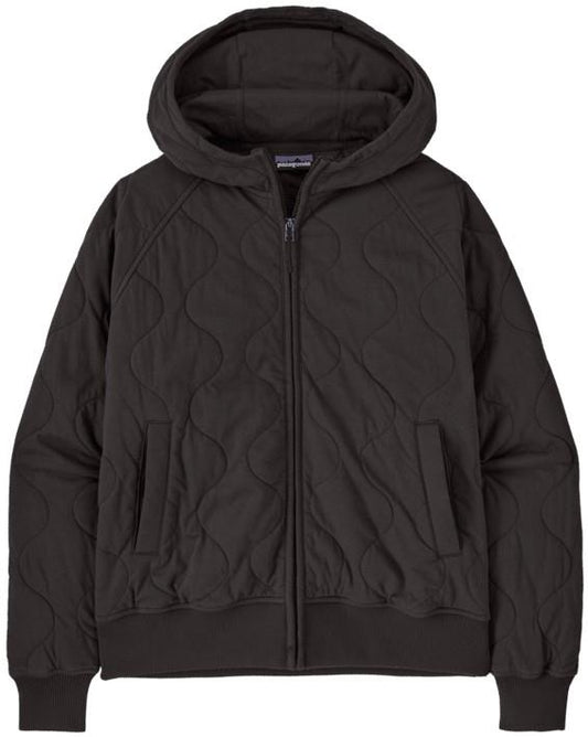 Daily Quilted Hoody - Womens - black 1