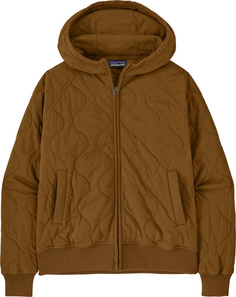 Daily Quilted Hoody - Womens - wolf brown 1